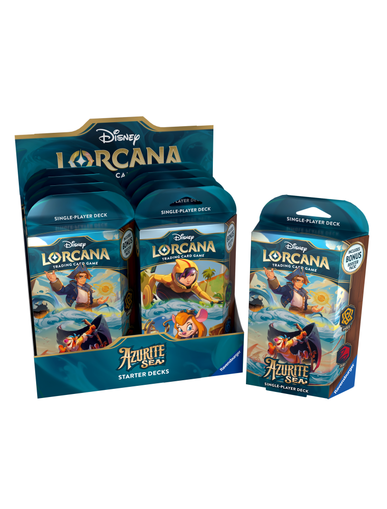 Disney Lorcana Azurite Sea Starter Deck Display (8) ENG Ravensburger