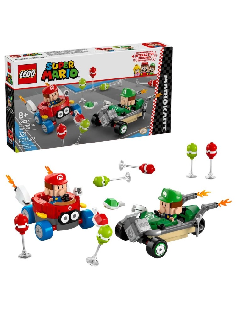 LEGO SUPER MARIO 72034 - MARIO KART: BABY MARIO VS BABY LUIGI