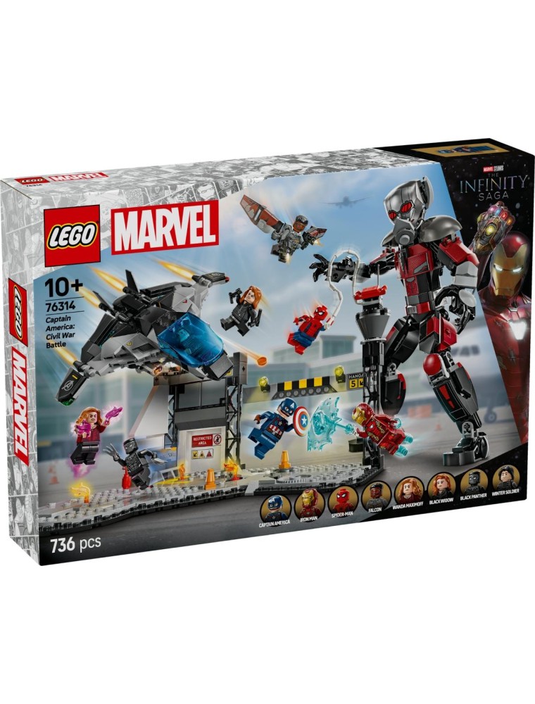 LEGO MARVEL SUPER HEROES 76314 - AZIONE DI BATTAGLIA CAPTAIN AMERICA: CIVIL WAR