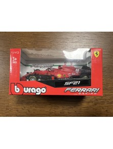 Burago - 1/43 - Ferrari - F1 Sf21 N 55 Carlos Sainz Jr. - SCATOLA ROVINATA