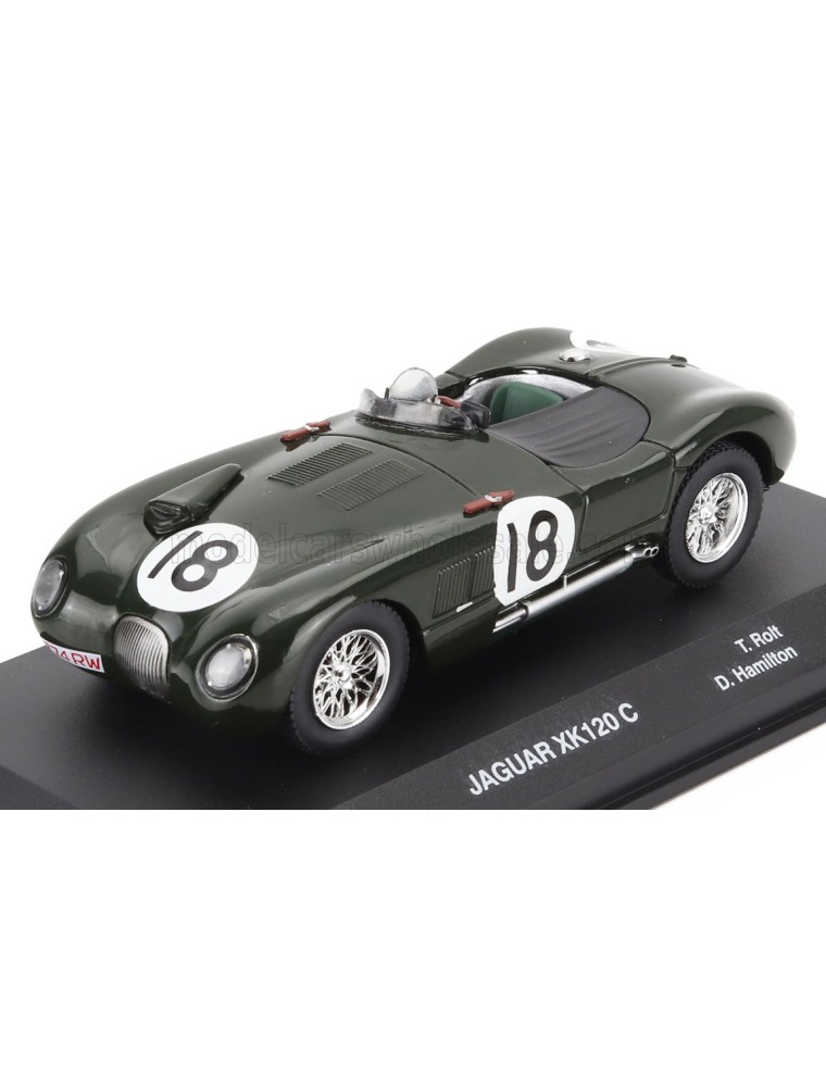 JAGUAR - XK120 C-TYPE SPIDER 3.4L TEAM JAGUAR CARS LTD N 18 WINNER 24h LE MANS 1953 TONY ROLT - DUNCAN HAMILTON - GREEN - 1/43