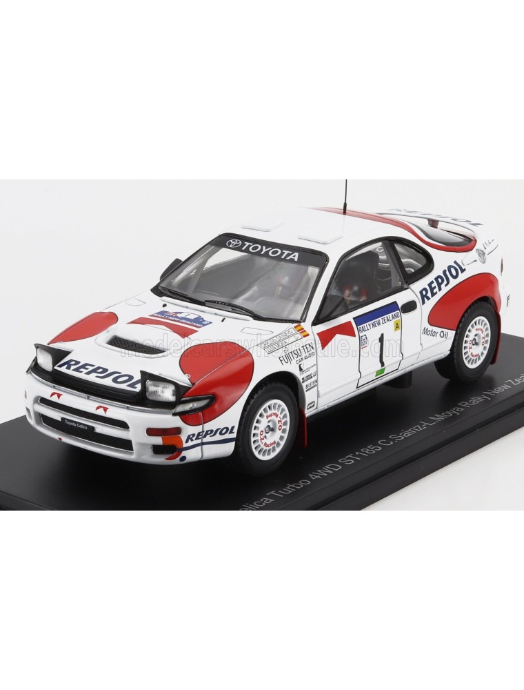 TOYOTA - CELICA GT4 TURBO 4WD ST185 TEAM CASTROL N 1 WINNER RALLY NEW ZEALAND 1992 CARLOS SAINZ - LUIS MOYA - WHITE RED - 1/24