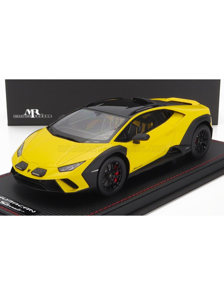 LAMBORGHINI - HURACAN STERRATO 2022 - CON VETRINA - WITH SHOWCASE - GIALLO - YELLOW BLACK - 1/18