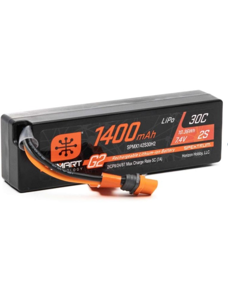 Spektrum - LiPo 7.4V 1400mAh 2S 30C hardcase Smart G2 IC2