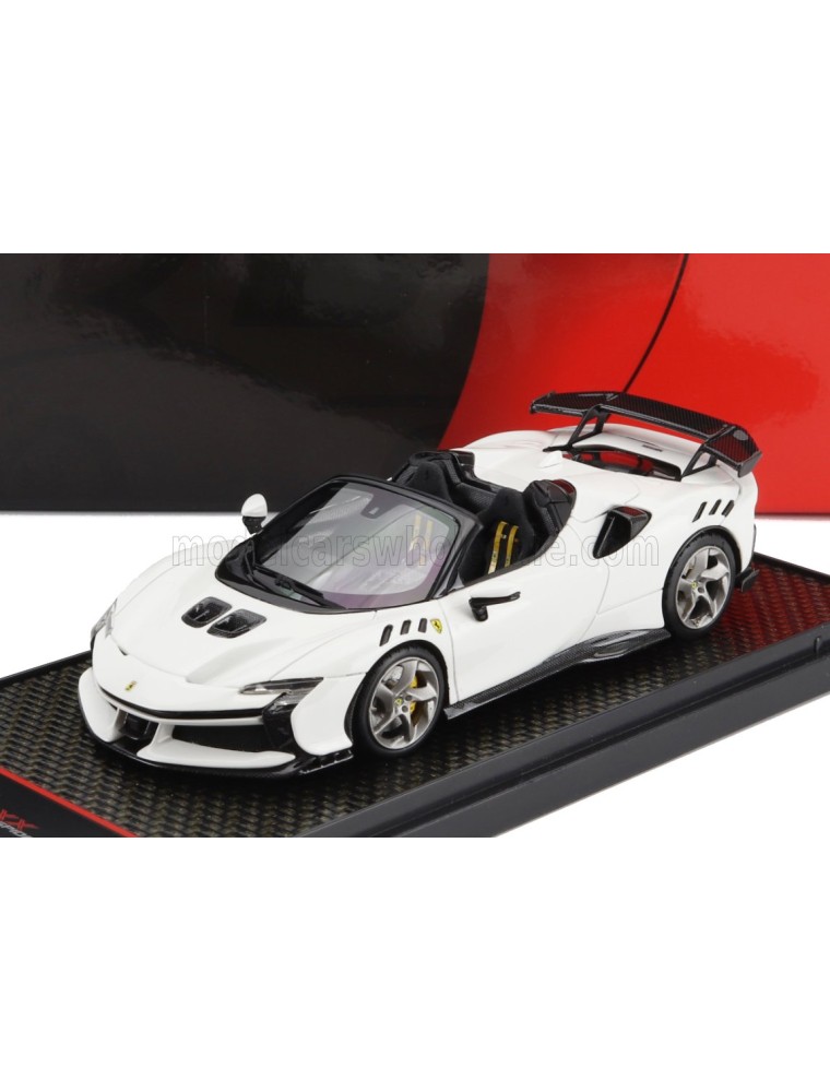 FERRARI - SF90 XX STRADALE SPIDER 2024 - BIANCO CERVINO - WHITE BLACK - 1/43