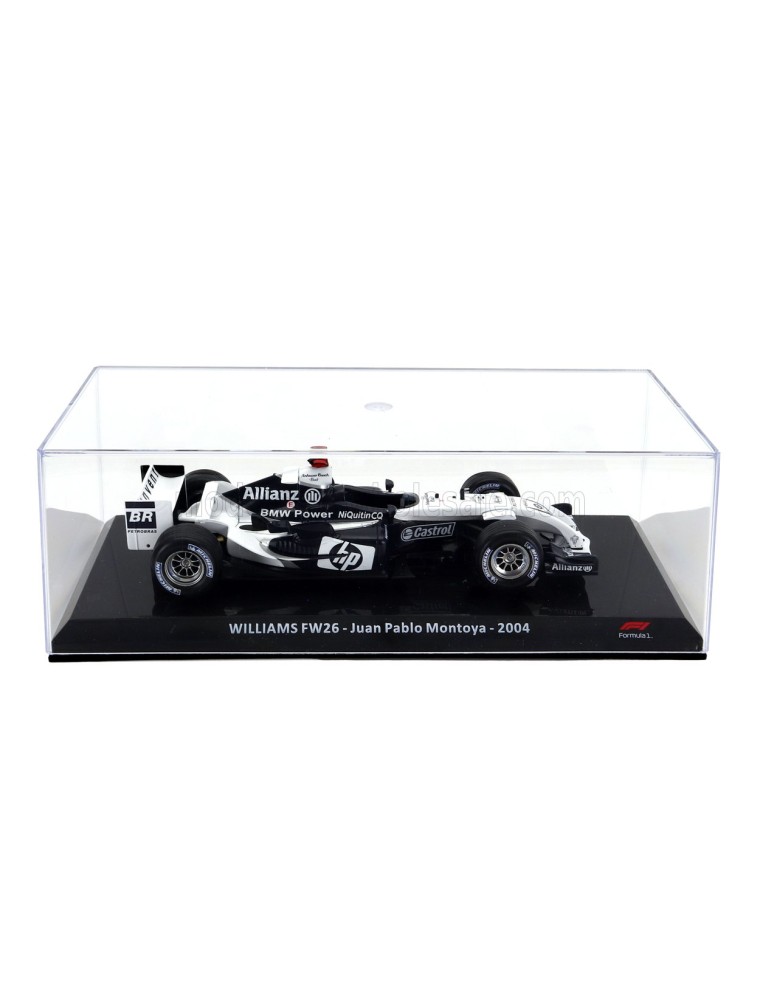 WILLIAMS - F1  FW26 BMW N 3 SEASON 2004 JUAN PABLO MONTOYA - CON VETRINA - WITH SHOWCASE - BLUE WHITE - 1/24