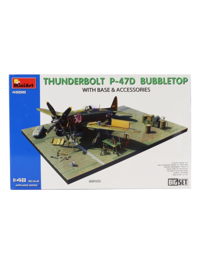 DRAGON WINGS - P-47D-30 THUNDERBOLT BUBBLETOP AIRPLANE MILITARY WITH BASE & ACCESSORIES 1942 - / - 1/48