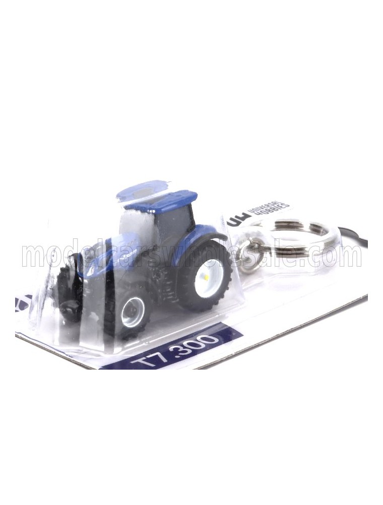 NEW HOLLAND - PORTACHIAVI - KEYRING T7.300 TRACTOR 2020 - CM. 4.0 - BLUE BLACK - 1/87