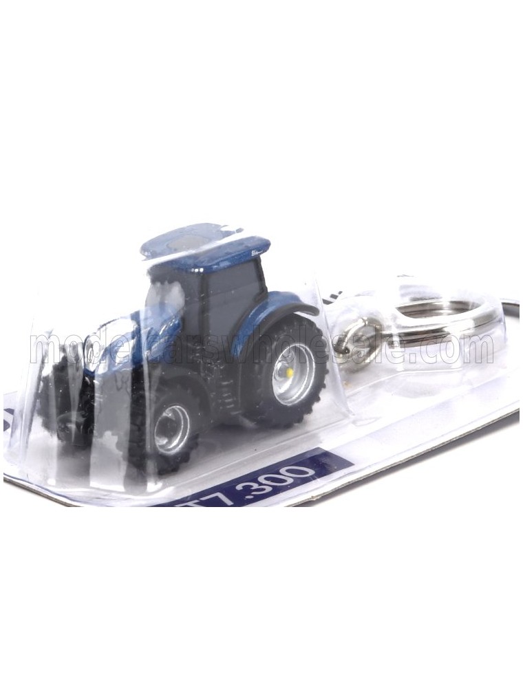 NEW HOLLAND - PORTACHIAVI - KEYRING T7.300 TRACTOR 2020 - CM. 4.0 - BLUE BLACK SILVER - 1/87