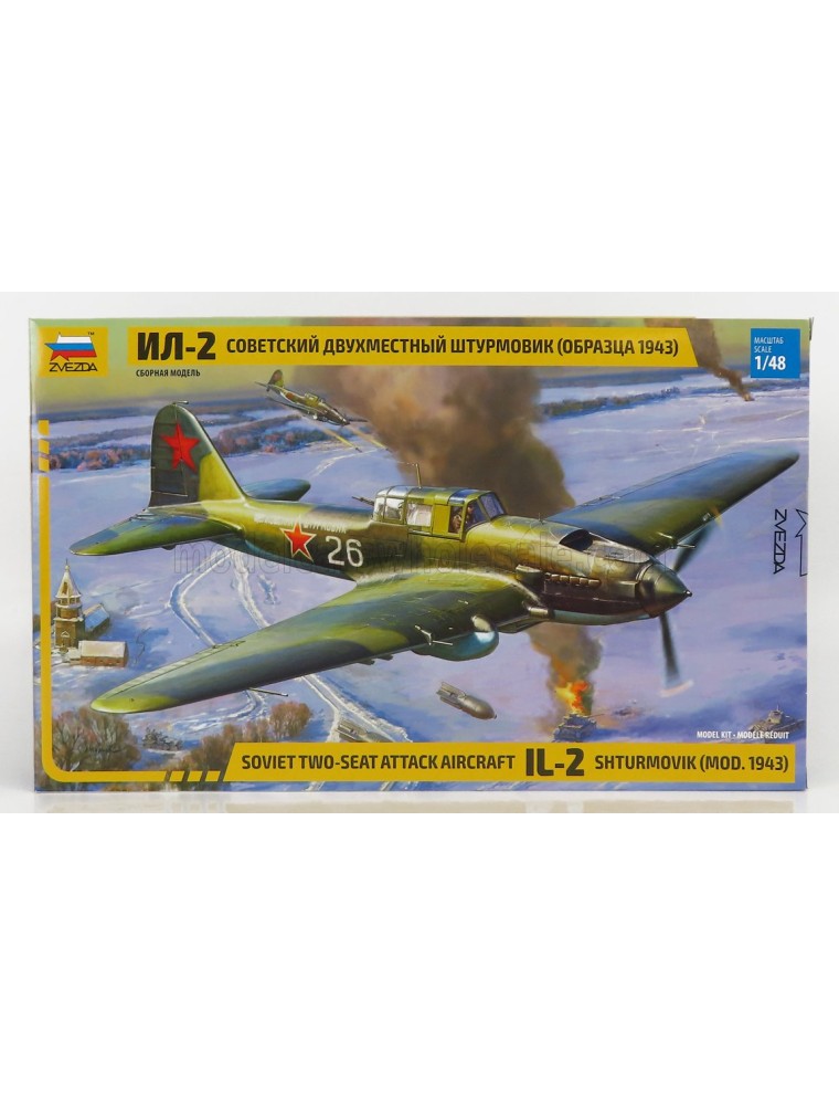 ILIUSHIN - IL-2 SHTURMOVIK SOVIET AIRCRAFT AIRPLANE MILITARY 1943 - / - 1/48