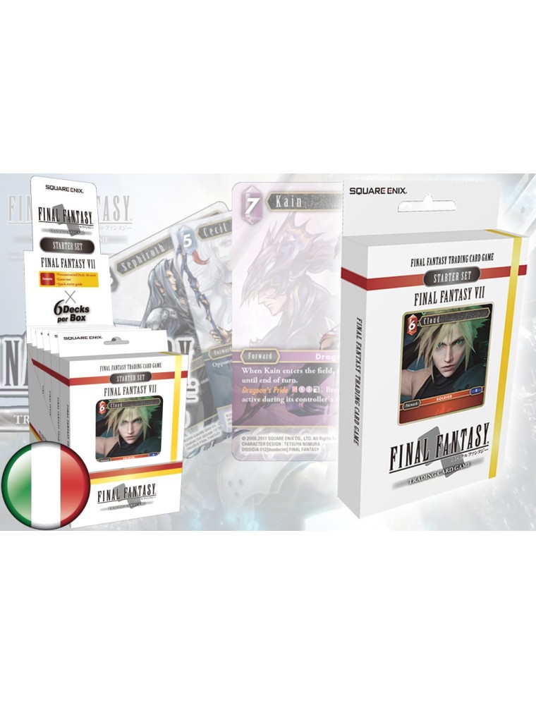 Final Fantasy Card Game Opus I Starter Set Final Fantasy VII Display (6) [ITA]