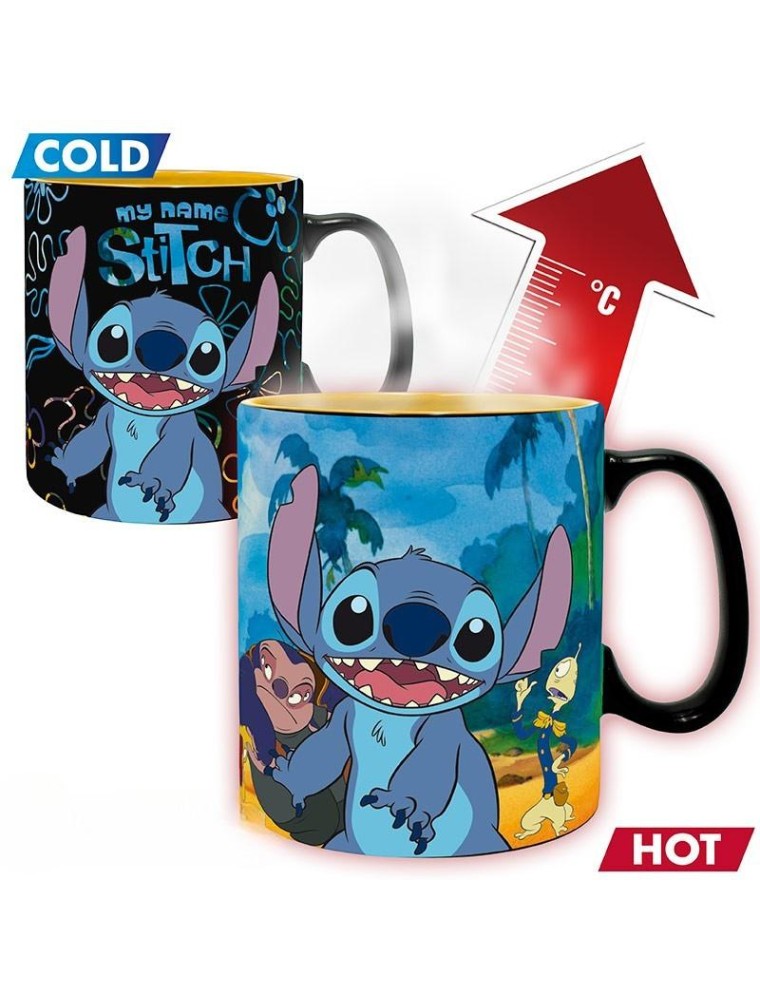 Disney Lilo & Stitch - Tazza in Ceramica che Cambia con Calore 460ml - Gadget