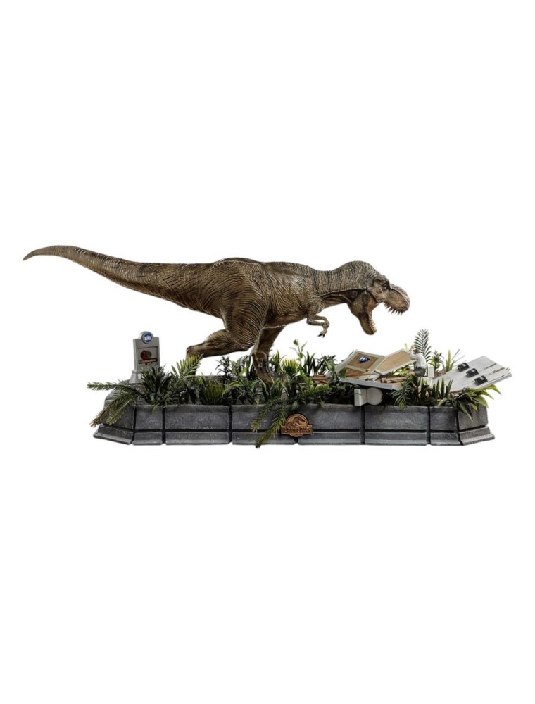 Jurassic Park Demi Art Scale Statua 1/20 T-Rex & Donald 30 Cm Iron Studios