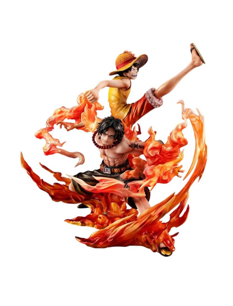 One Piece P.O.P "Maximum" Statua Pvc Luffy & Ace Brother's Bond 25 Cm Megahouse