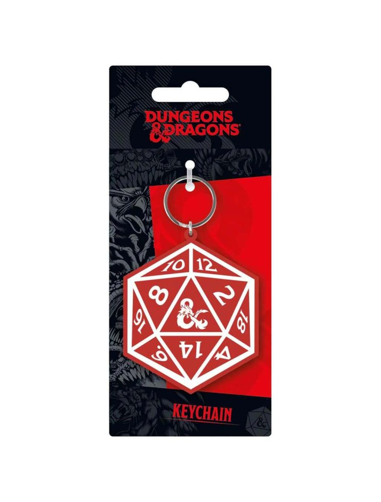 DUNGEONS & DRAGONS-D20 RUBBER KEYCHAIN