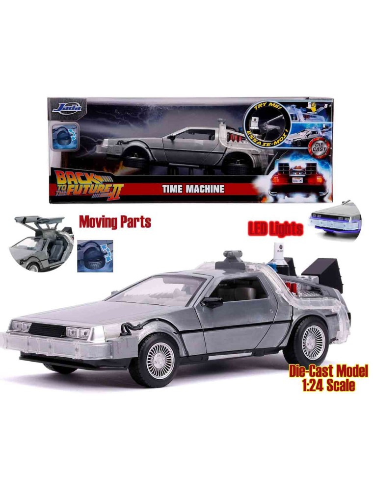 BTTF II DELOREAN DIE CAST 1:24 W LIGHTS