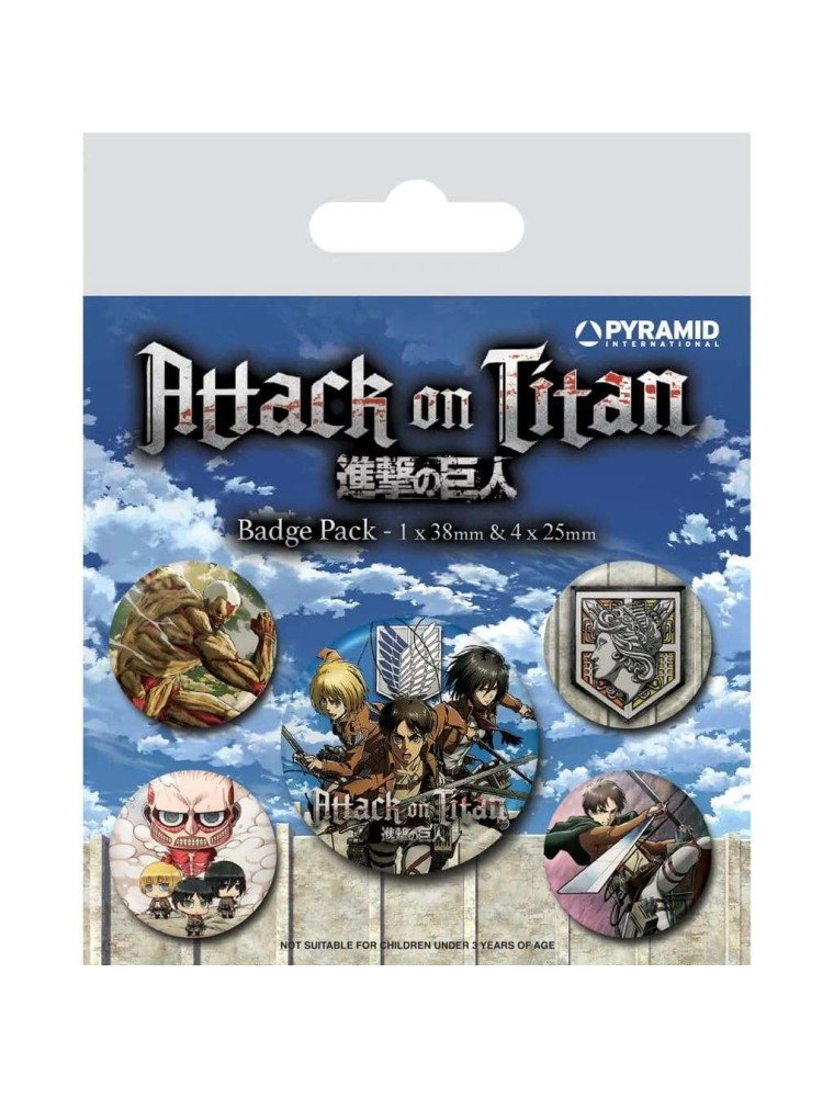 ATTACK ON TITAN S3 BADGE PACK