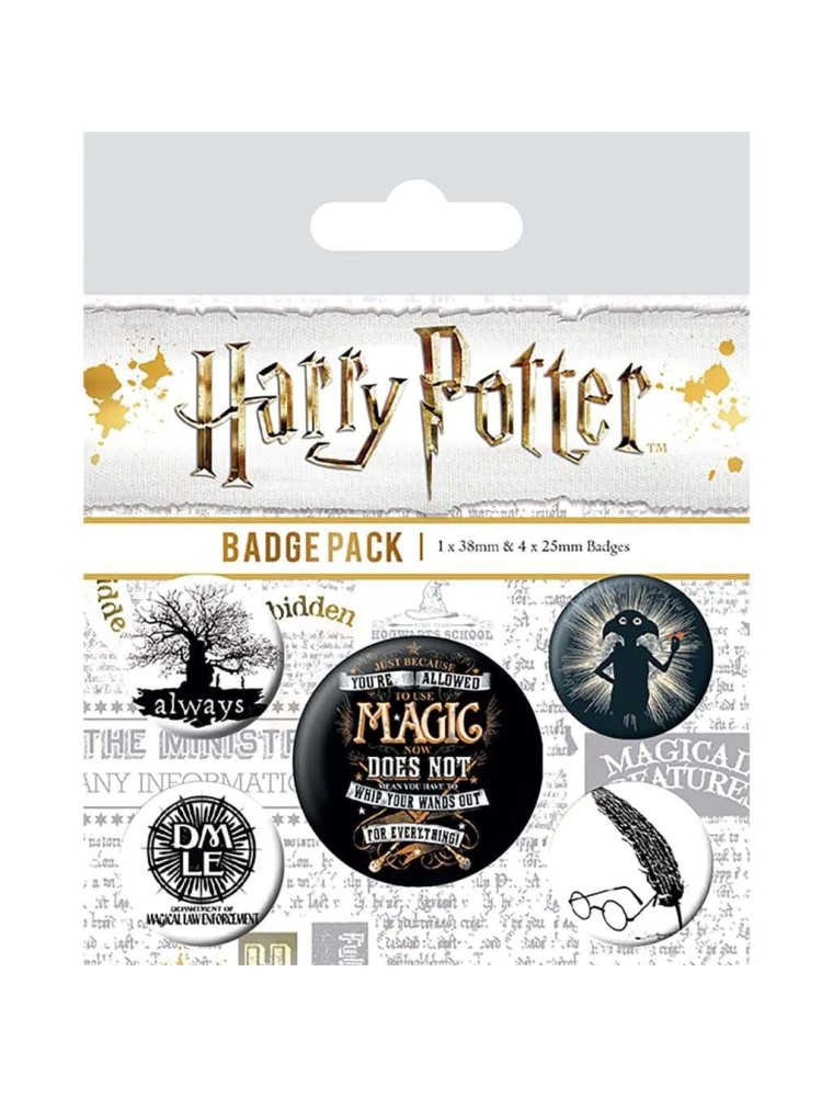 HARRY POTTER SYMBOLS BADGE PACK