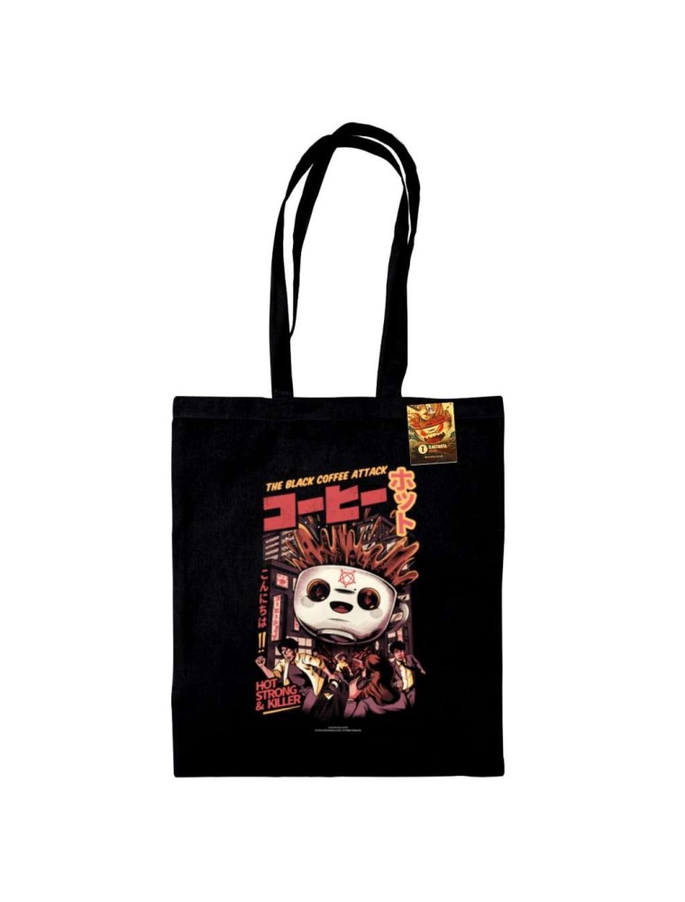 ILUSTRATA BLACK COFFEE ATTACK TOTE BAG