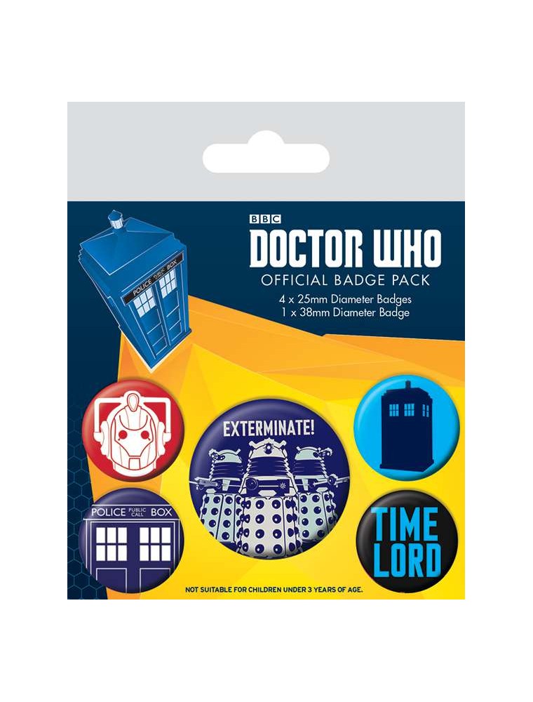 DOCTOR WHO (EXTERMINATE) BADGE PACK