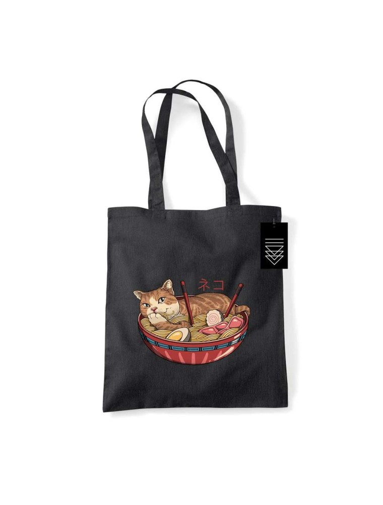 VINCENT TRINIDAD NEKO RAMEN BOW TOTE BAG