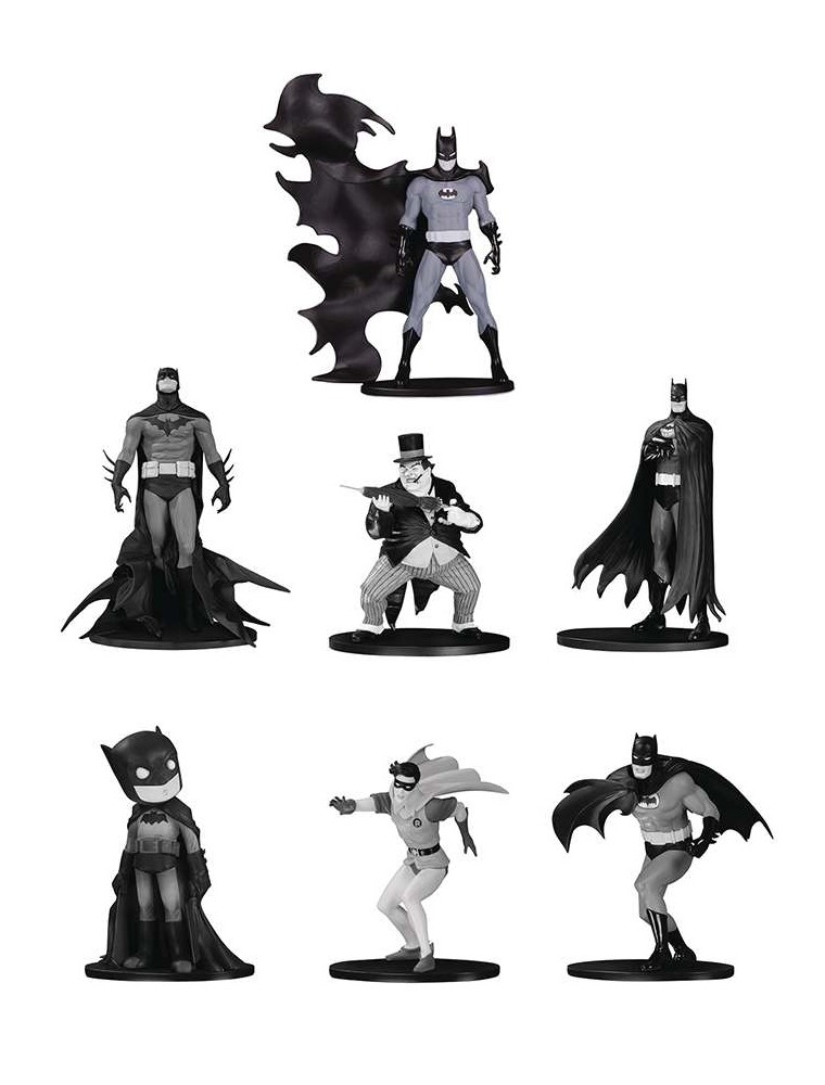 BATMAN BLACK&WHITE MINI FIG 7 PK SET(4)