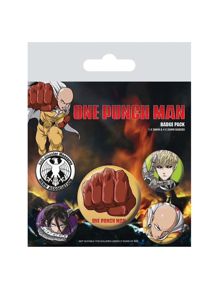 ONE PUNCH MAN (DESTRUCTIVE) BADGE PACK