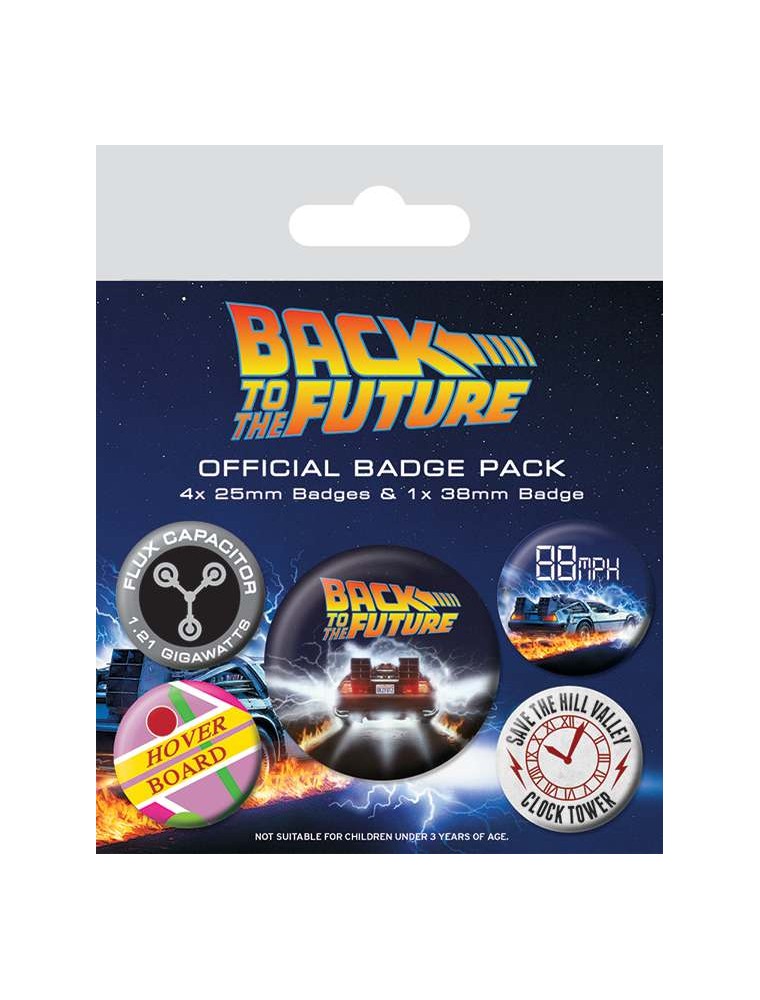 BACK TO THE FUTURE (DELOREAN) BADGE PACK