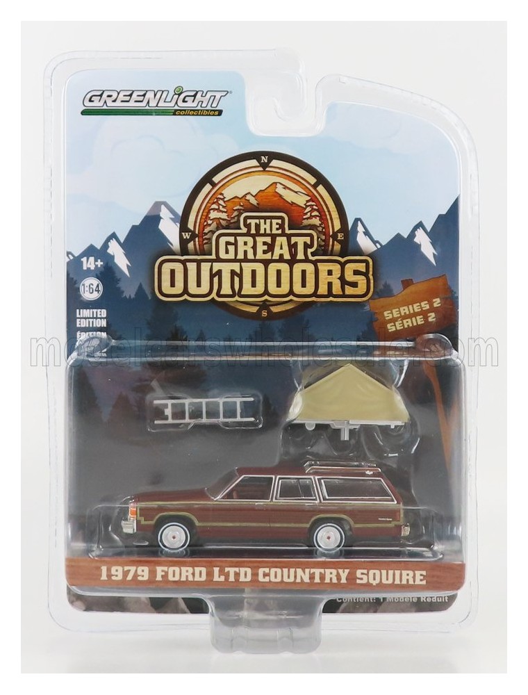 FORD USA - LTD COUNTRY SQUIRE STATION WAGON 1979 - THE GREAT OUTDOORS - RED - 1/64