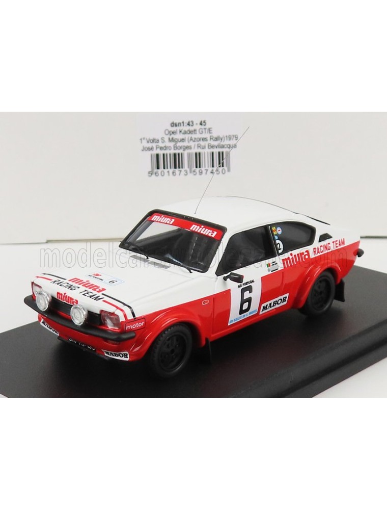 OPEL - KADETT GT/E N 6 WINNER RALLY AZORES VOLTA A S.MIGUEL 1979 J.P.BORGES - R.BEVILACQUA - WHITE RED - 1/43