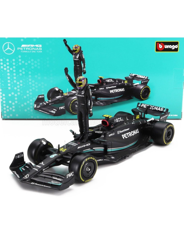 MERCEDES GP - F1 W14 TEAM MERCEDES-AMG PETRONAS FORMULA ONE N 44 SEASON 2023 LEWIS HAMILTON - MATT BLACK - 1/24