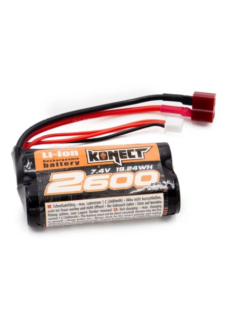 Generica - Batteria Li-Ion 7,4v 2600mAh 15C Deans GT16e Konect