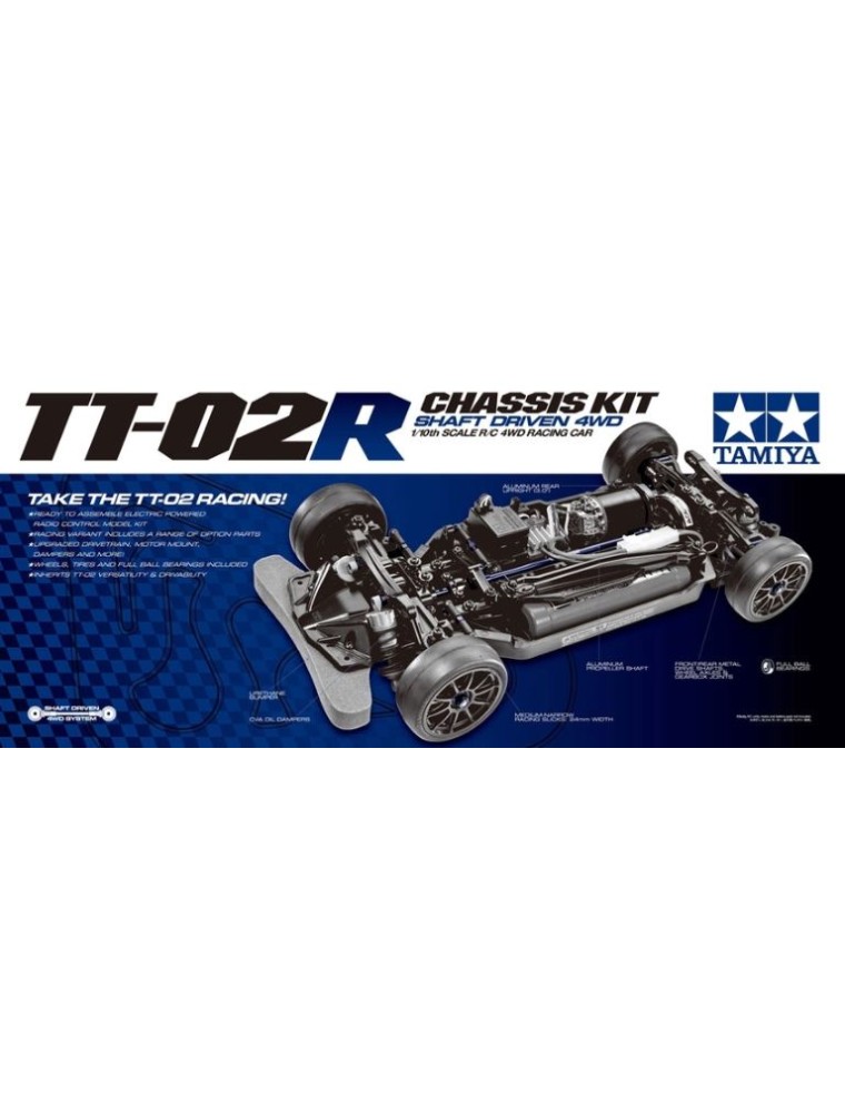 Tamiya - Telaio TT02R 1/10 in kit senza elettronica