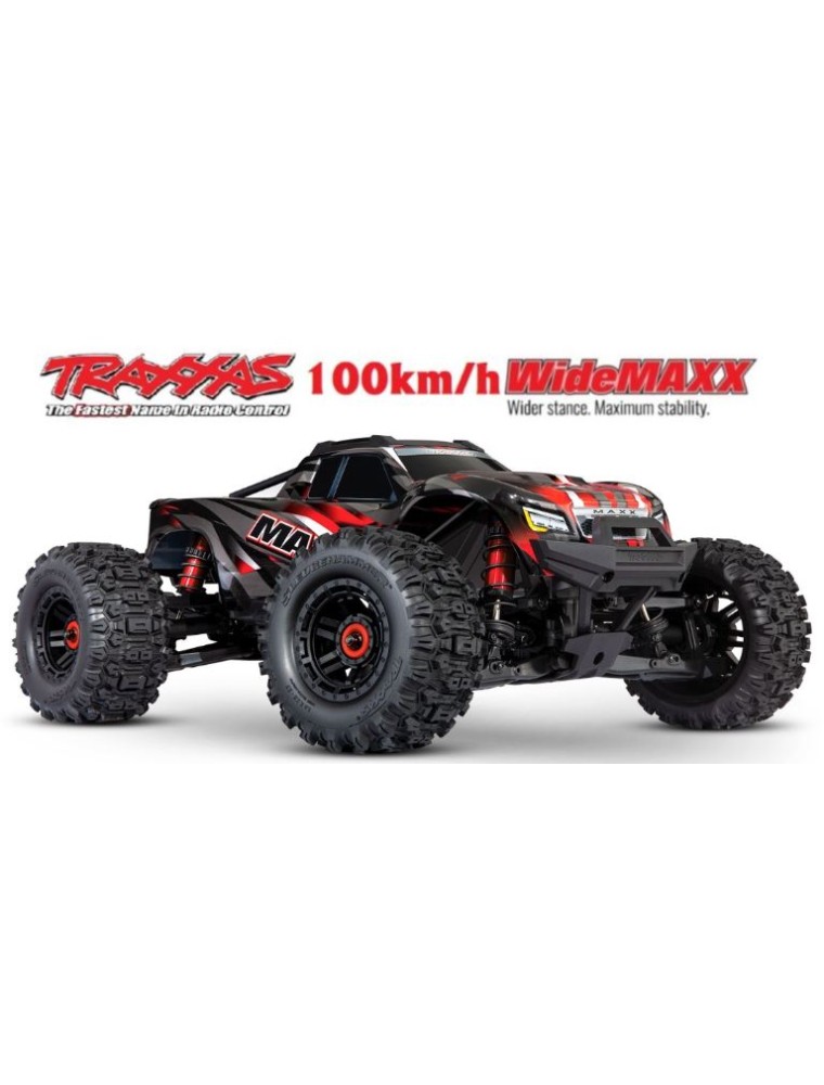 Traxxas - Wide MAXX VXL4S rosso Monster Truck 1/10 montato con radio