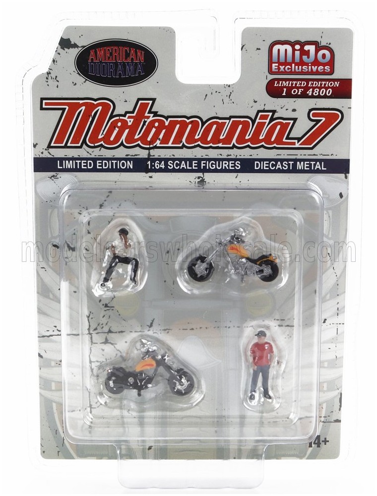 FIGURES - SET 2X FIGURE WITH 2X MOTORCYCLE - VARIOUS - 1/64