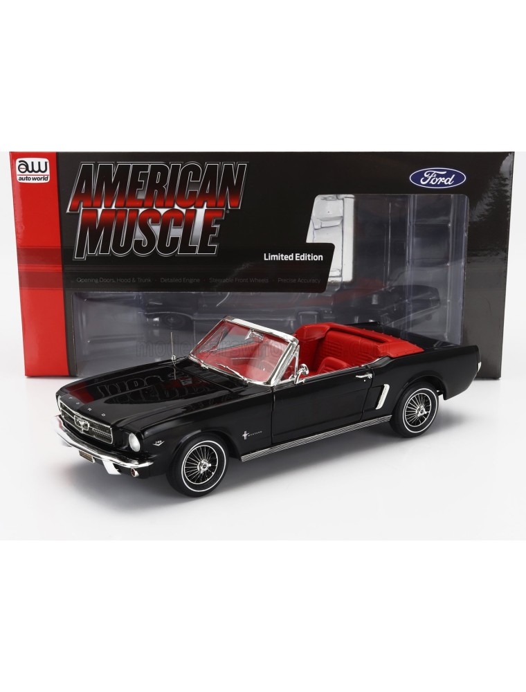 FORD USA - MUSTANG CABRIOLET 1964 - BLACK - 1/18