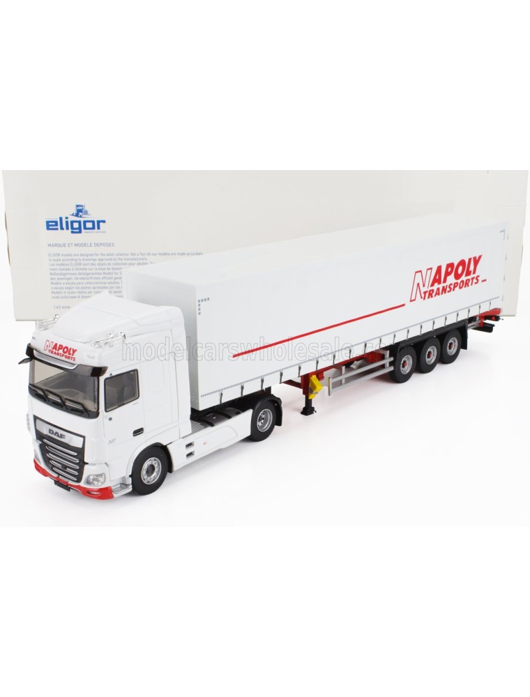 DAF - XF 460 MY17 TRUCK TELONATO NAPOLY TRANSPORTS 2017 - WHITE - 1/43