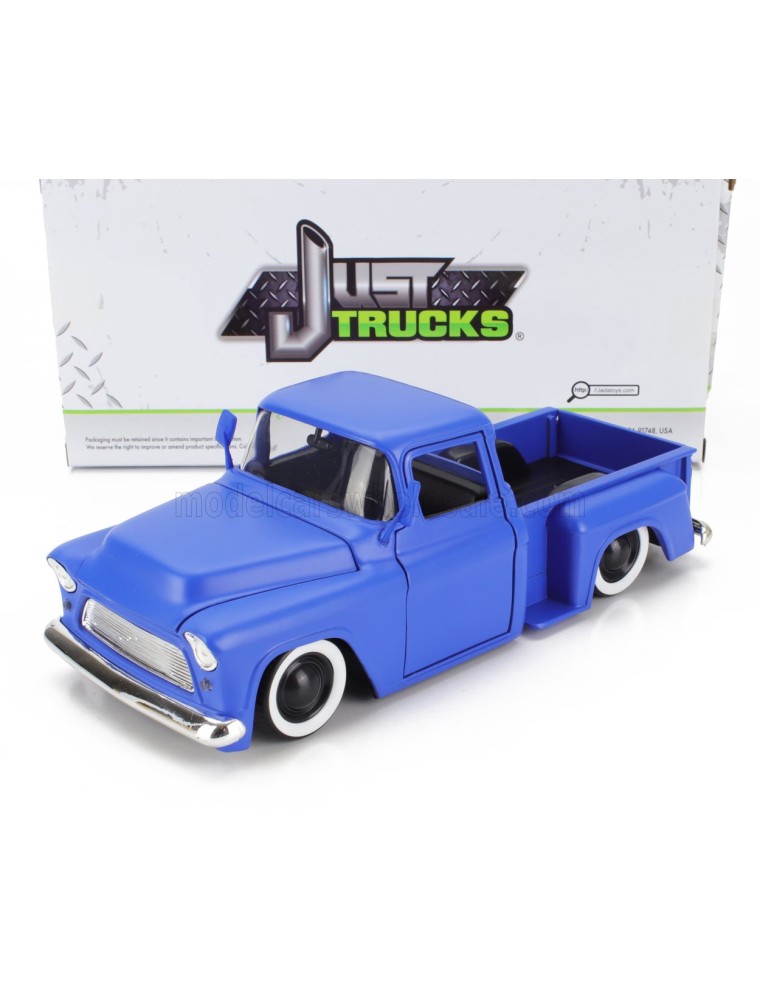 CHEVROLET - PICK-UP STEPSIDE CUSTOM 1955 - MATT BLUE - 1/24