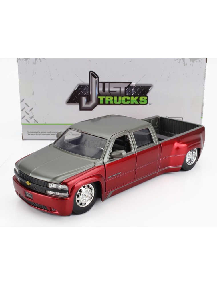 CHEVROLET - SILVERADO PICK-UP DUALLY 1999 - RED SILVER - 1/24