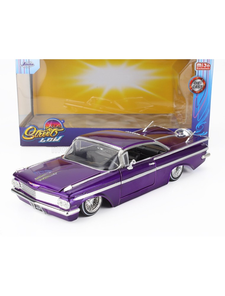 CHEVROLET - IMPALA CUSTOM STREET LOW 1959 - PURPLE - 1/24